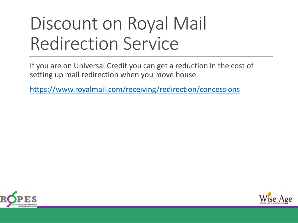 discount on royal mail redirection service