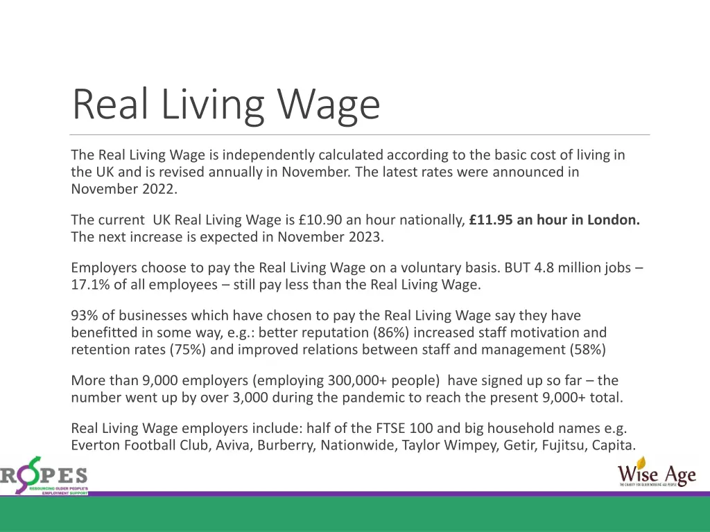 real living wage