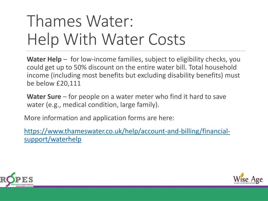 thames water help with water costs