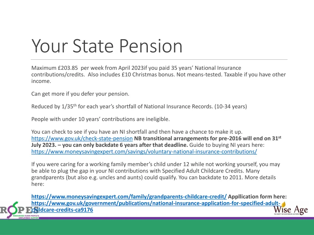 your state pension