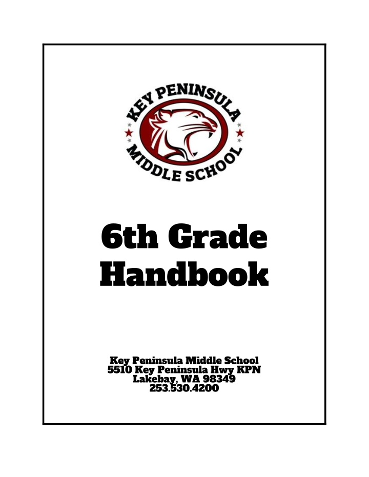 6th grade handbook