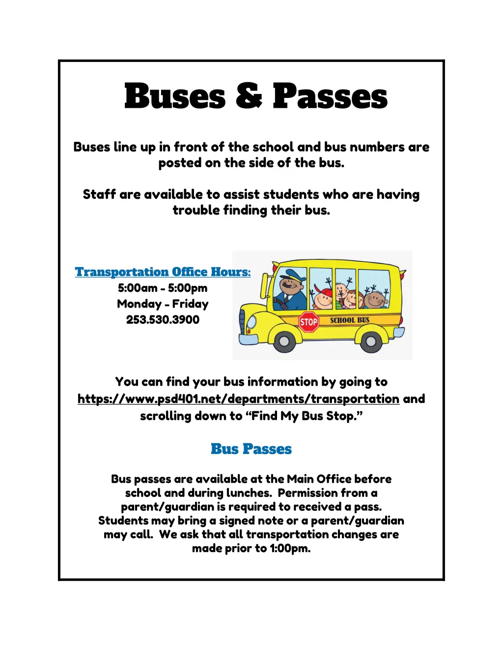 buses passes