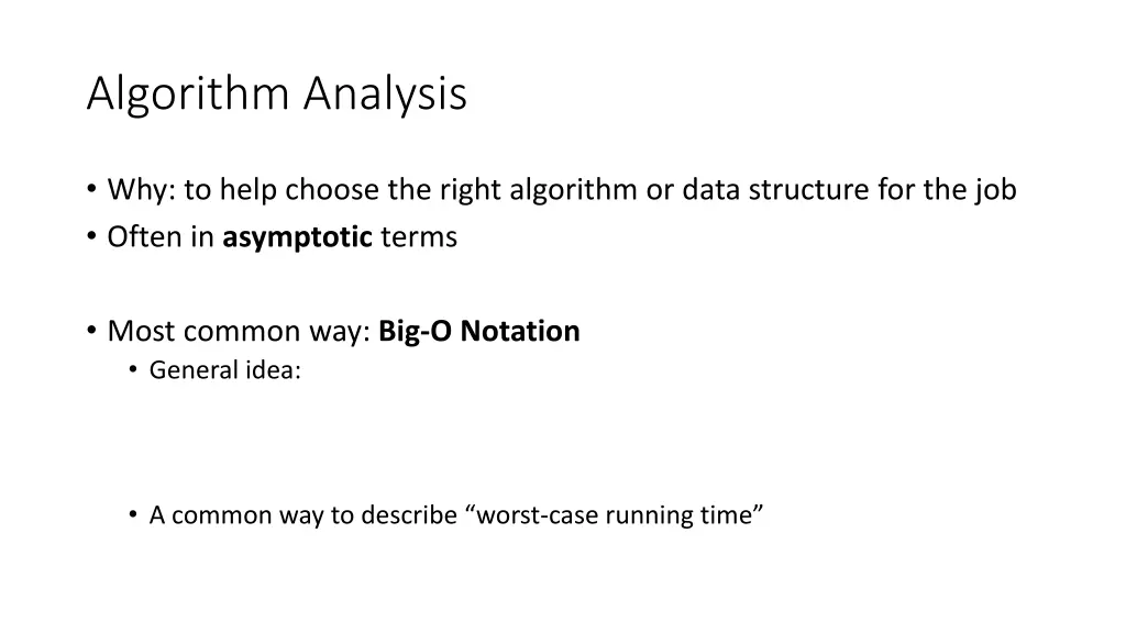 algorithm analysis