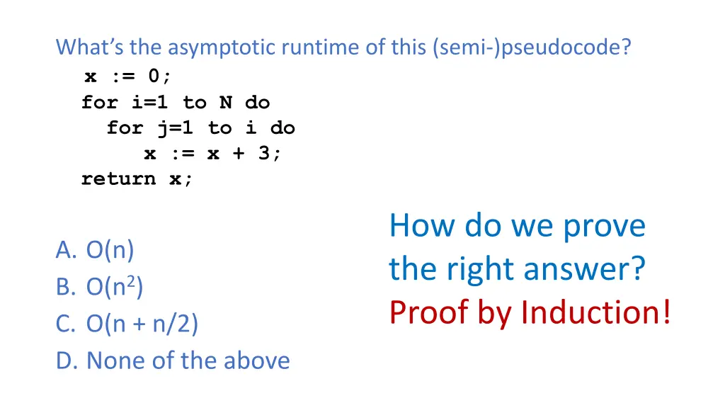 what s the asymptotic runtime of this semi 1