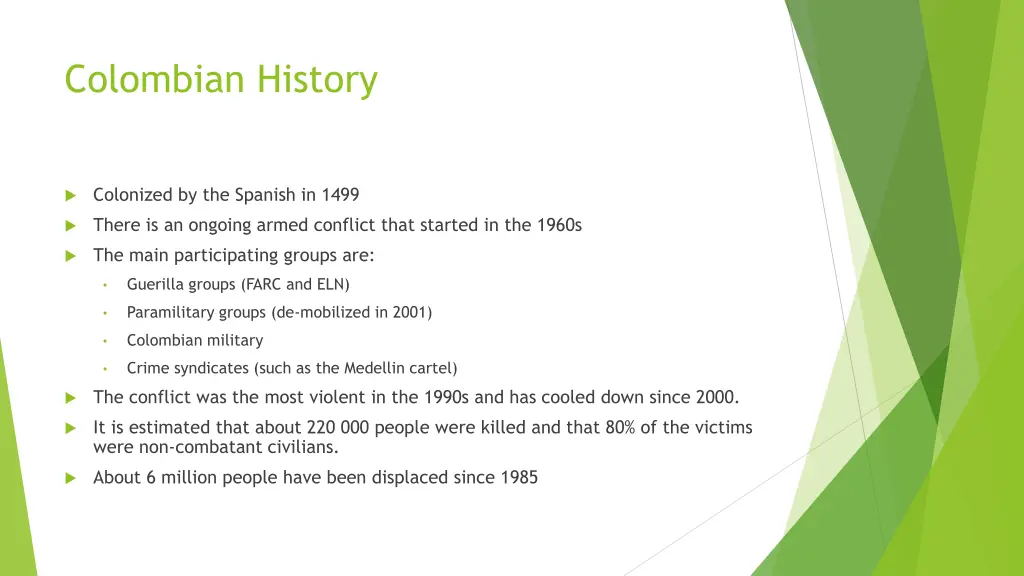 colombian history