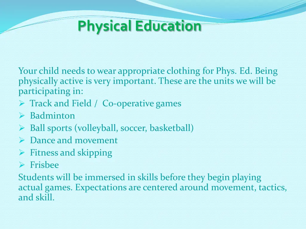 physical education