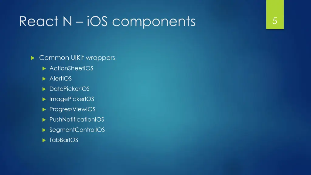 react n ios components