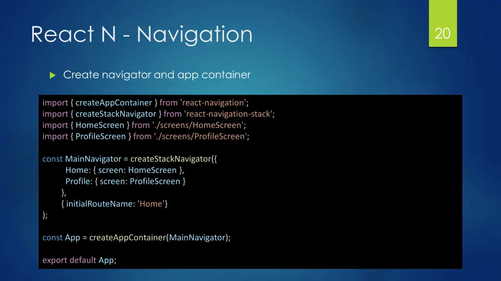 react n navigation