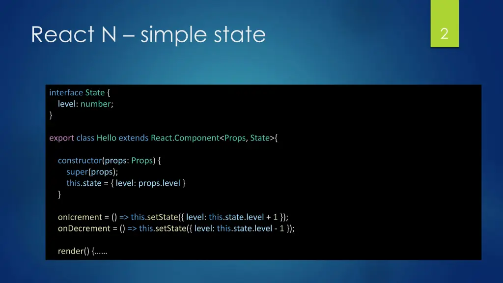 react n simple state