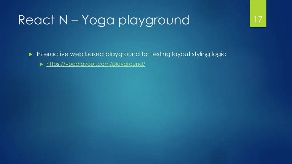 react n yoga playground