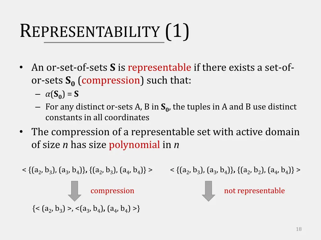 r epresentability 1