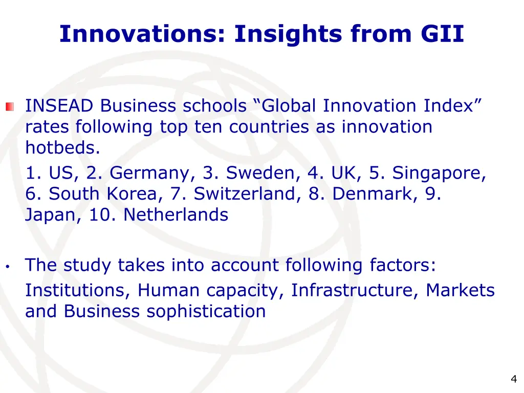 innovations insights from gii