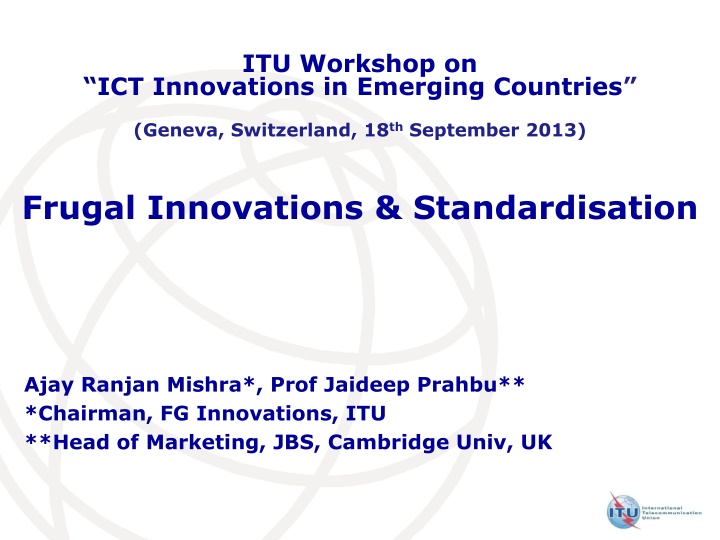 itu workshop on