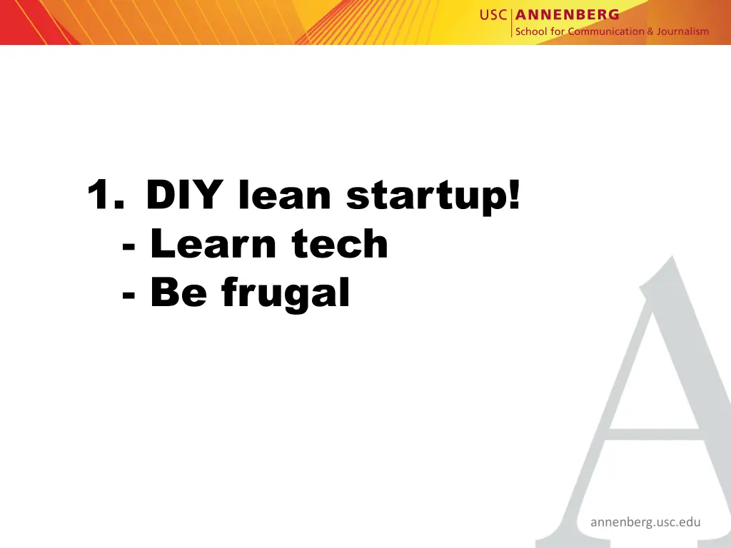 1 diy lean startup learn tech be frugal