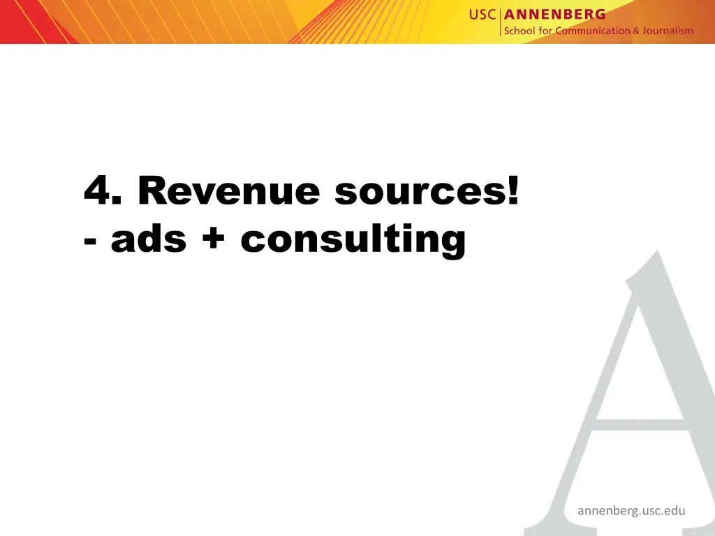 4 revenue sources ads consulting