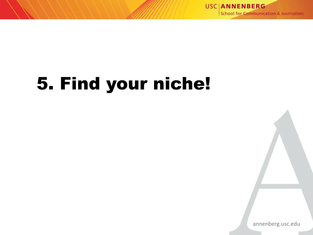 5 find your niche