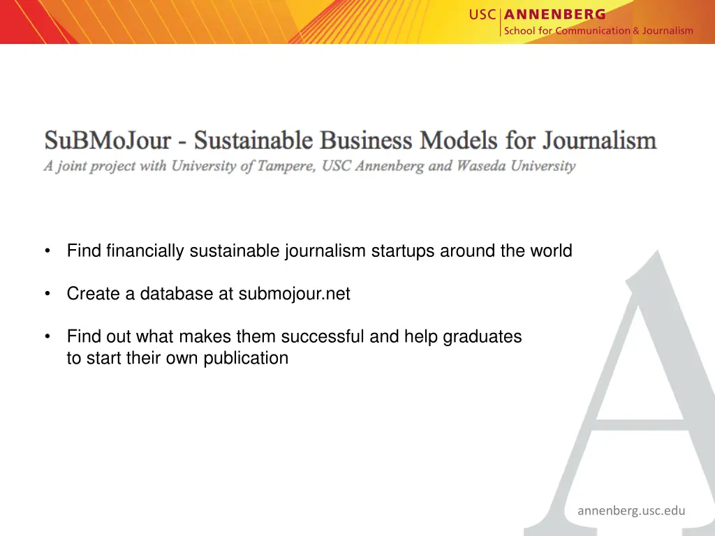 find financially sustainable journalism startups