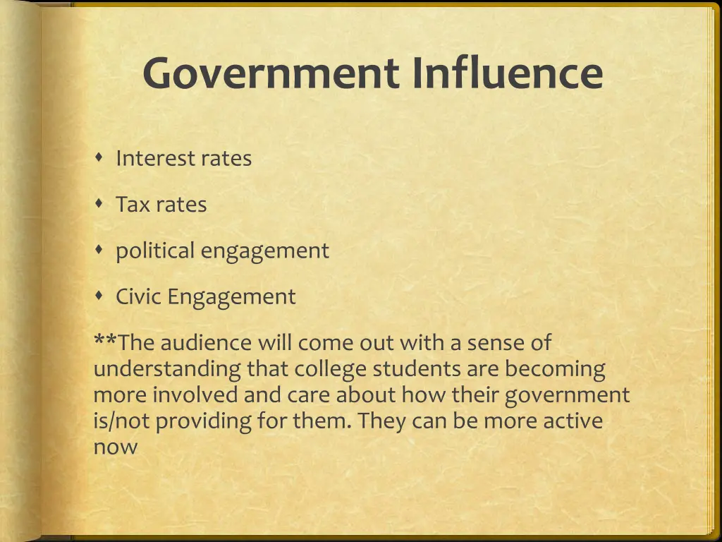 government influence