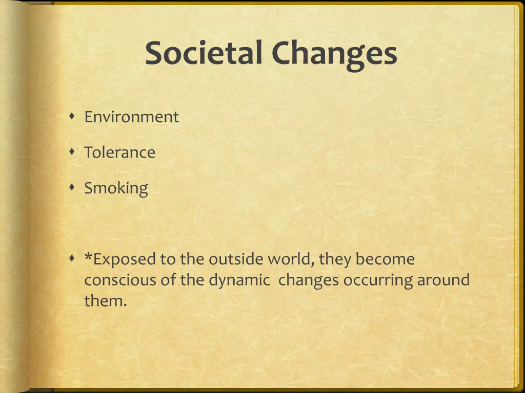 societal changes