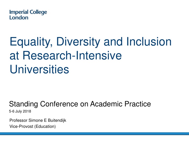 equality diversity and inclusion at research