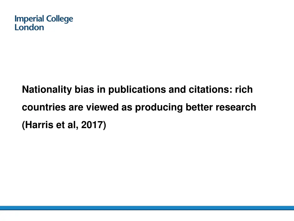 nationality bias in publications and citations