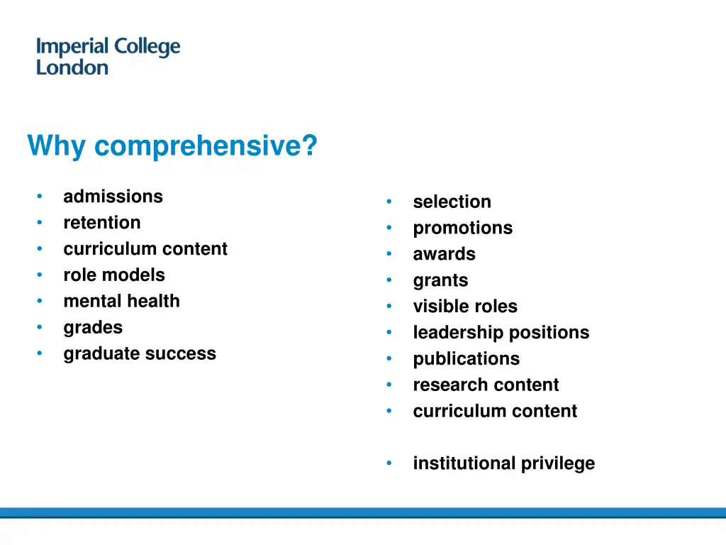 why comprehensive 2