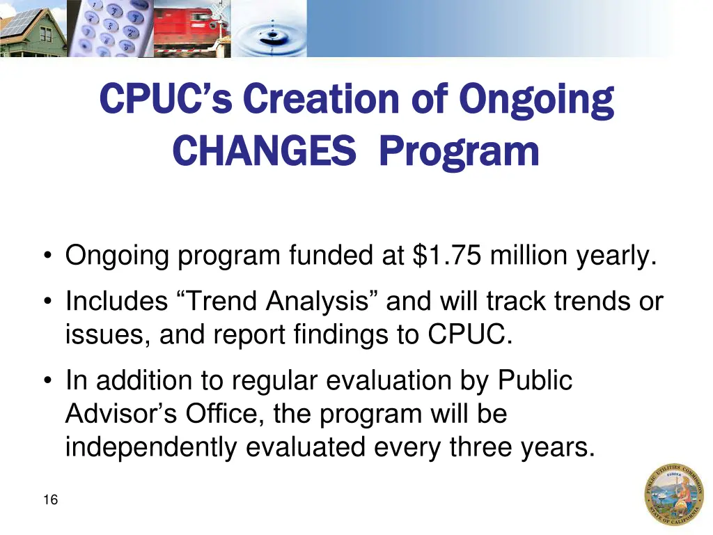 cpuc s creation of ongoing cpuc s creation