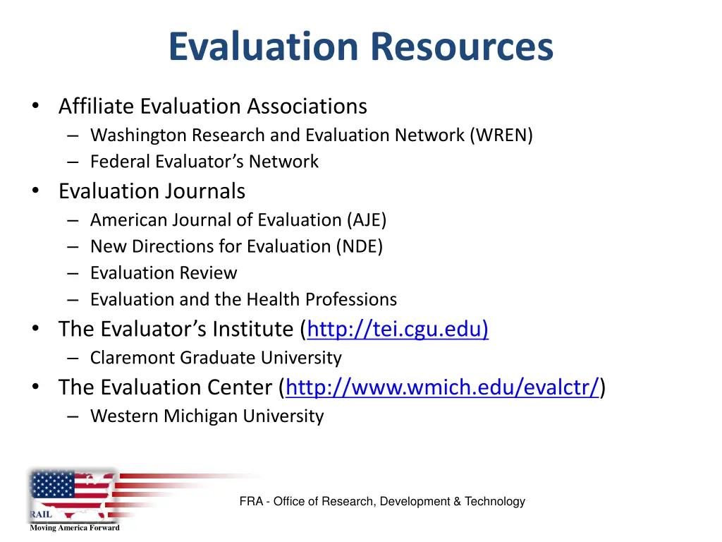 evaluation resources 1