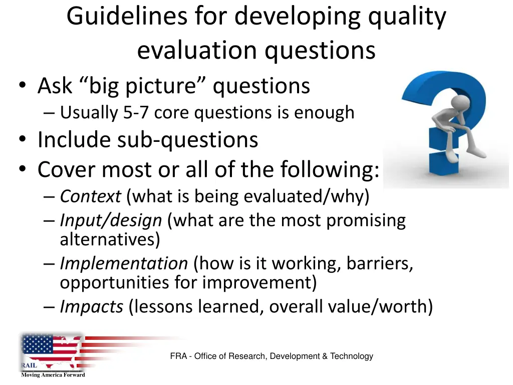 guidelines for developing quality evaluation