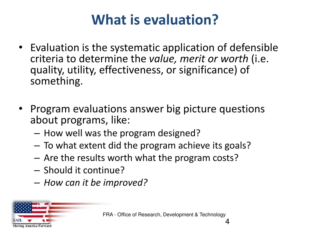 what is evaluation