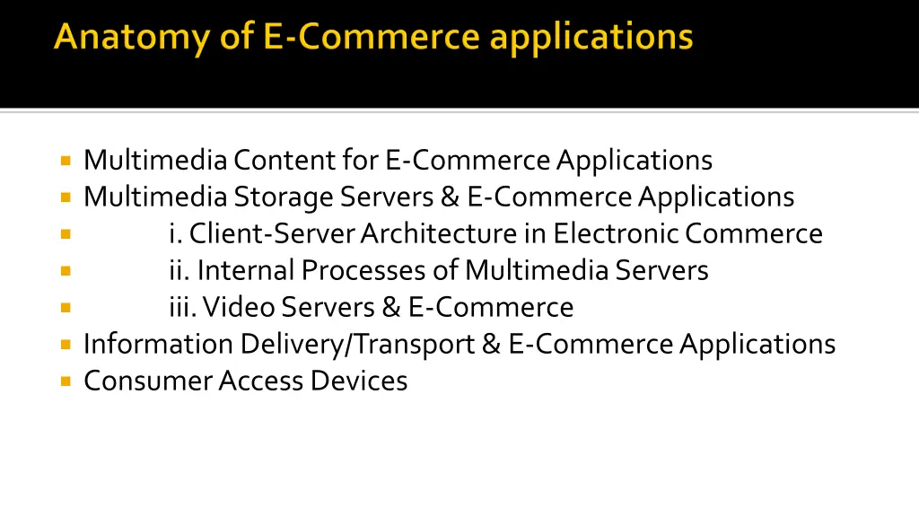 multimedia content for e commerce applications