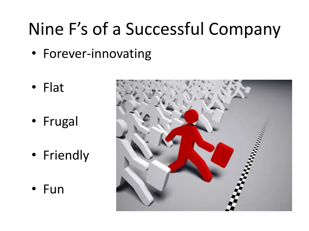 nine f s of a successful company forever