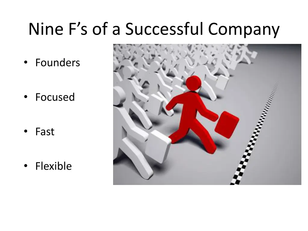 nine f s of a successful company