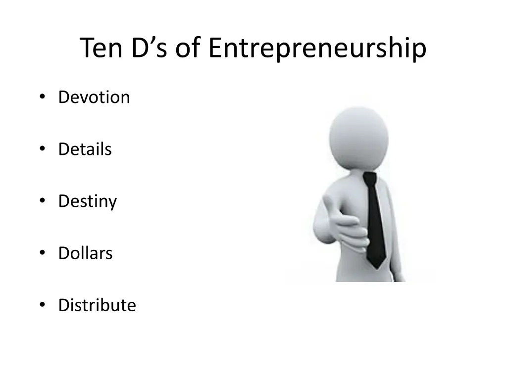 ten d s of entrepreneurship 1