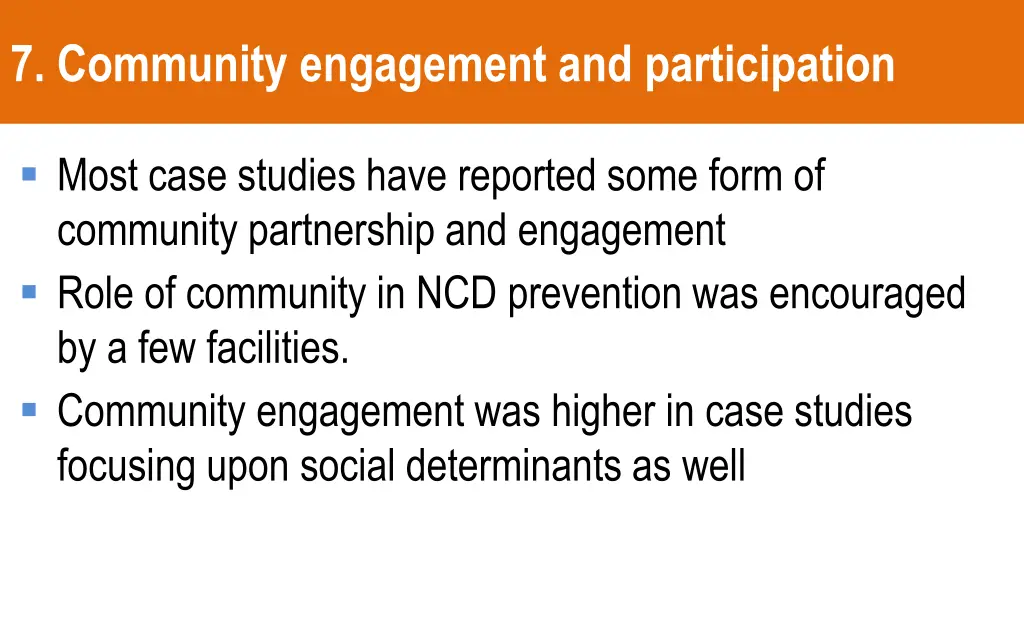 7 community engagement and participation