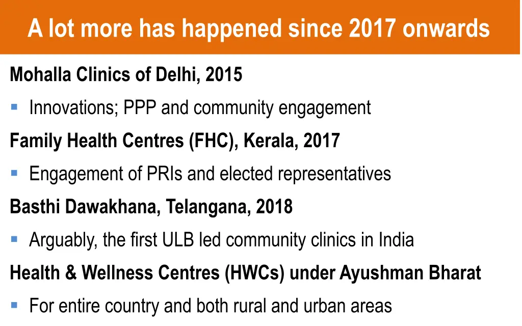 a lot more has happened since 2017 onwards