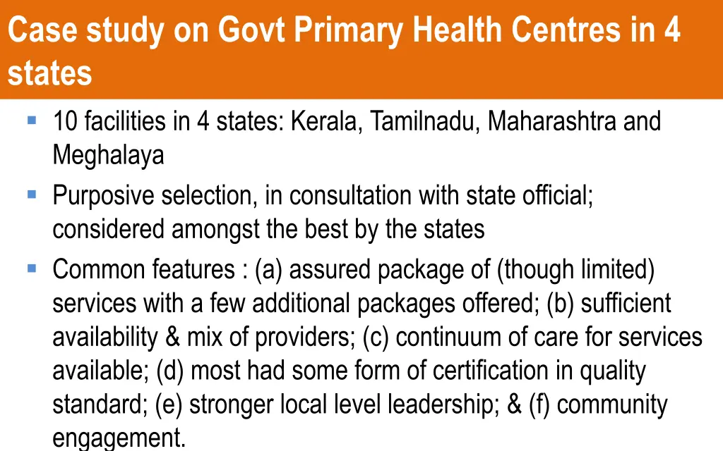 case study on govt primary health centres