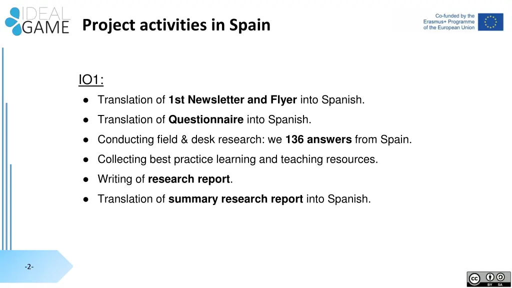 project activities in spain