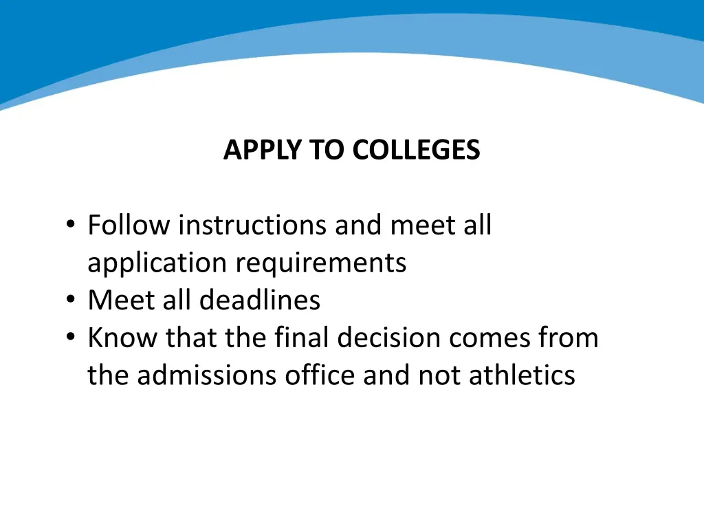 apply to colleges