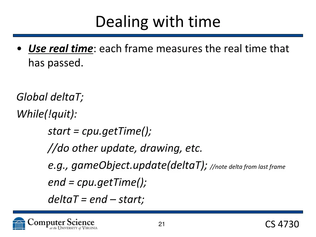 dealing with time 2