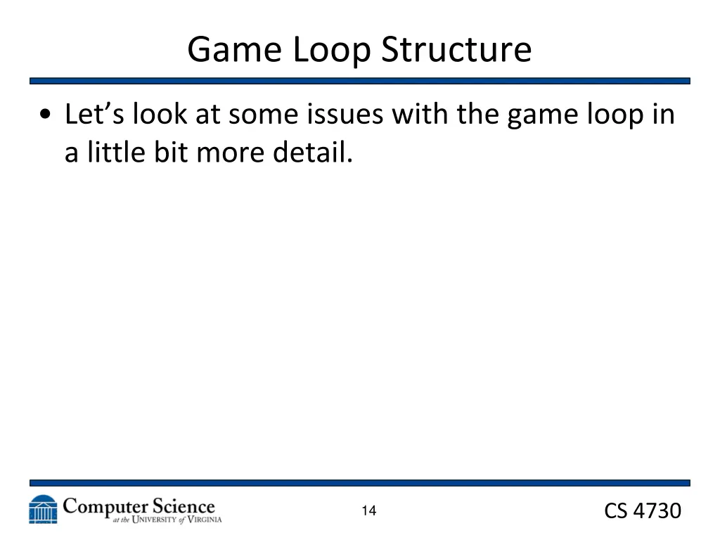 game loop structure