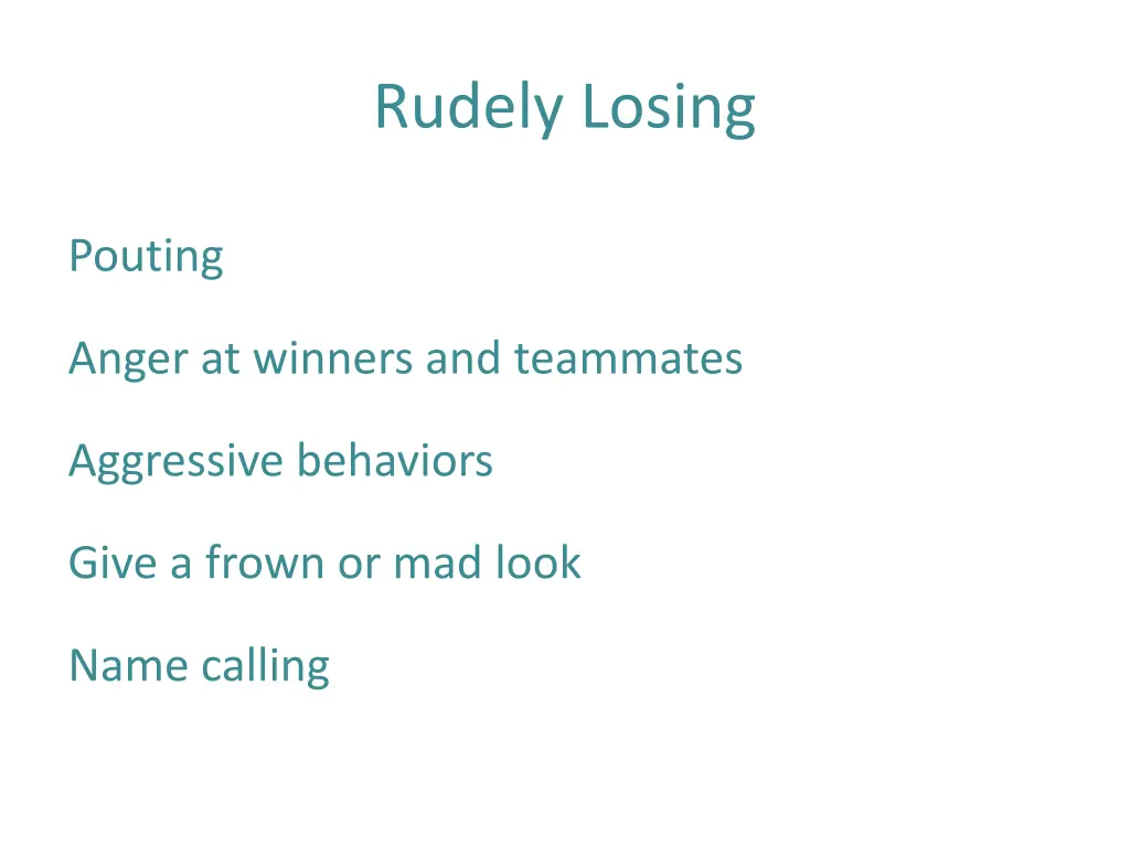 rudely losing