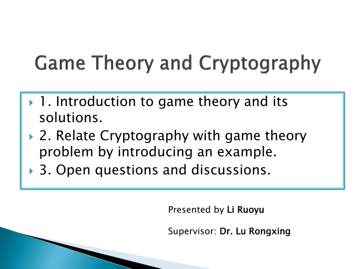 1 introduction to game theory and its solutions