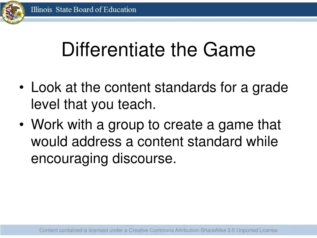 differentiate the game