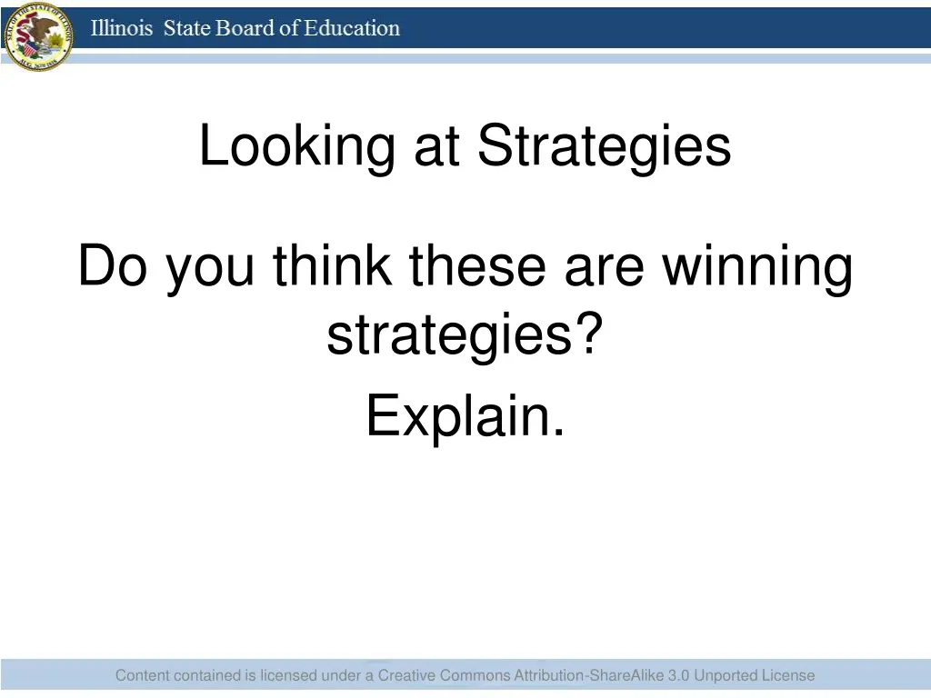 looking at strategies