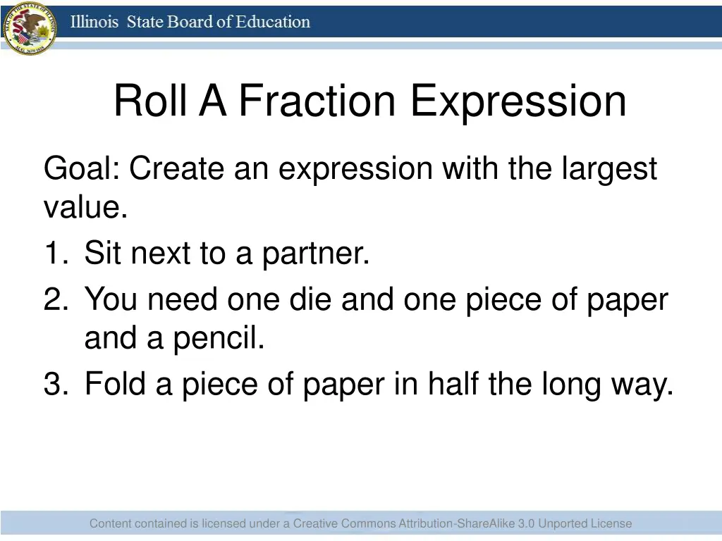 roll a fraction expression