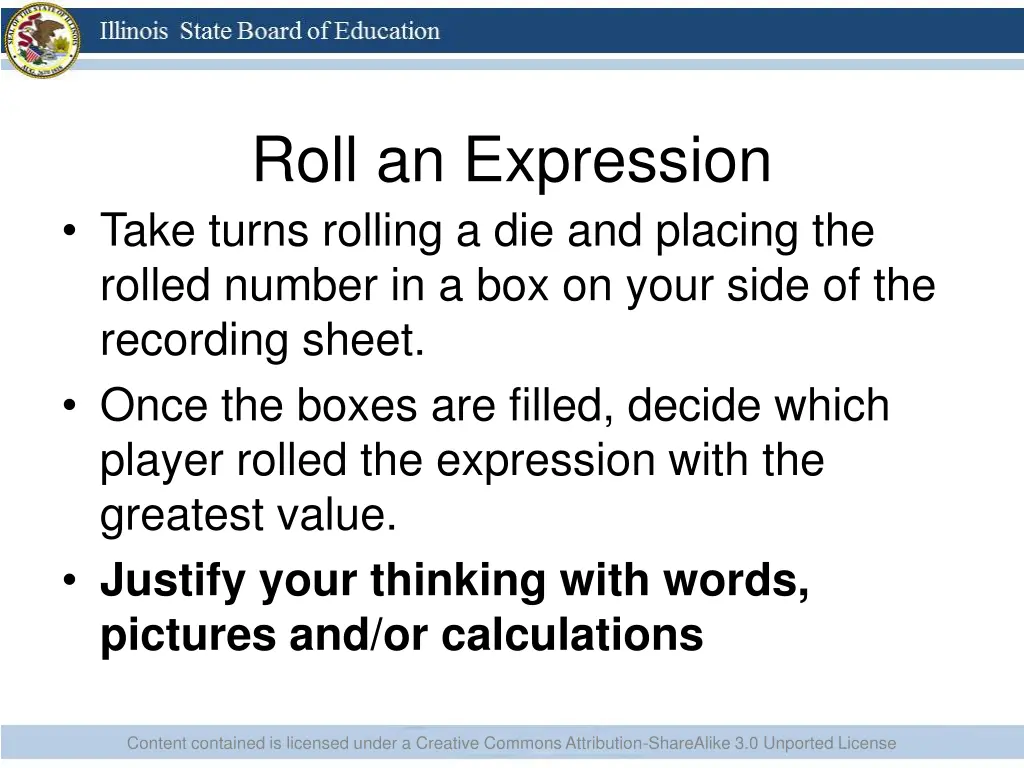 roll an expression take turns rolling