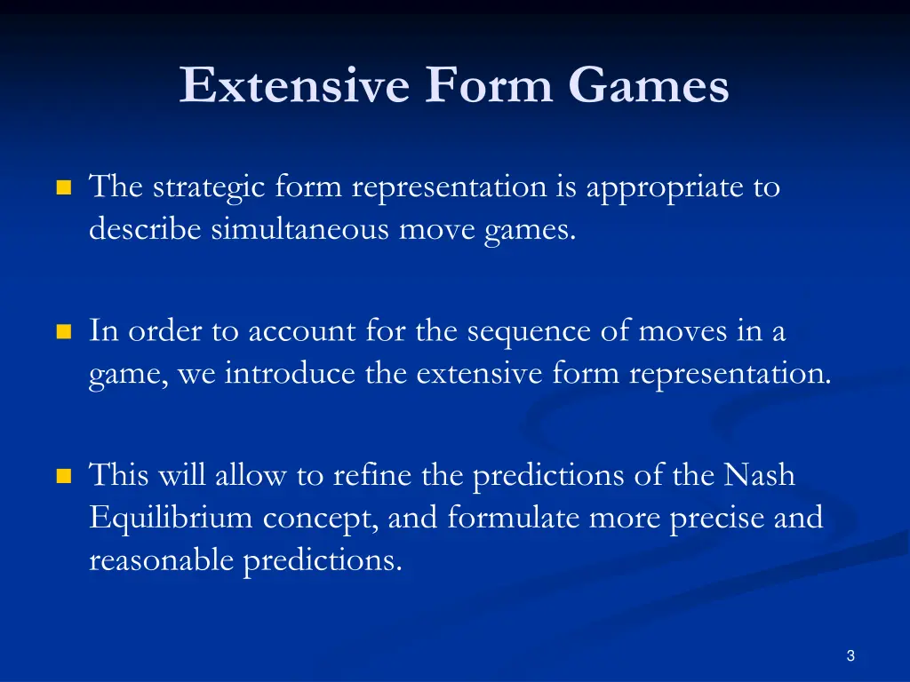 extensive form games