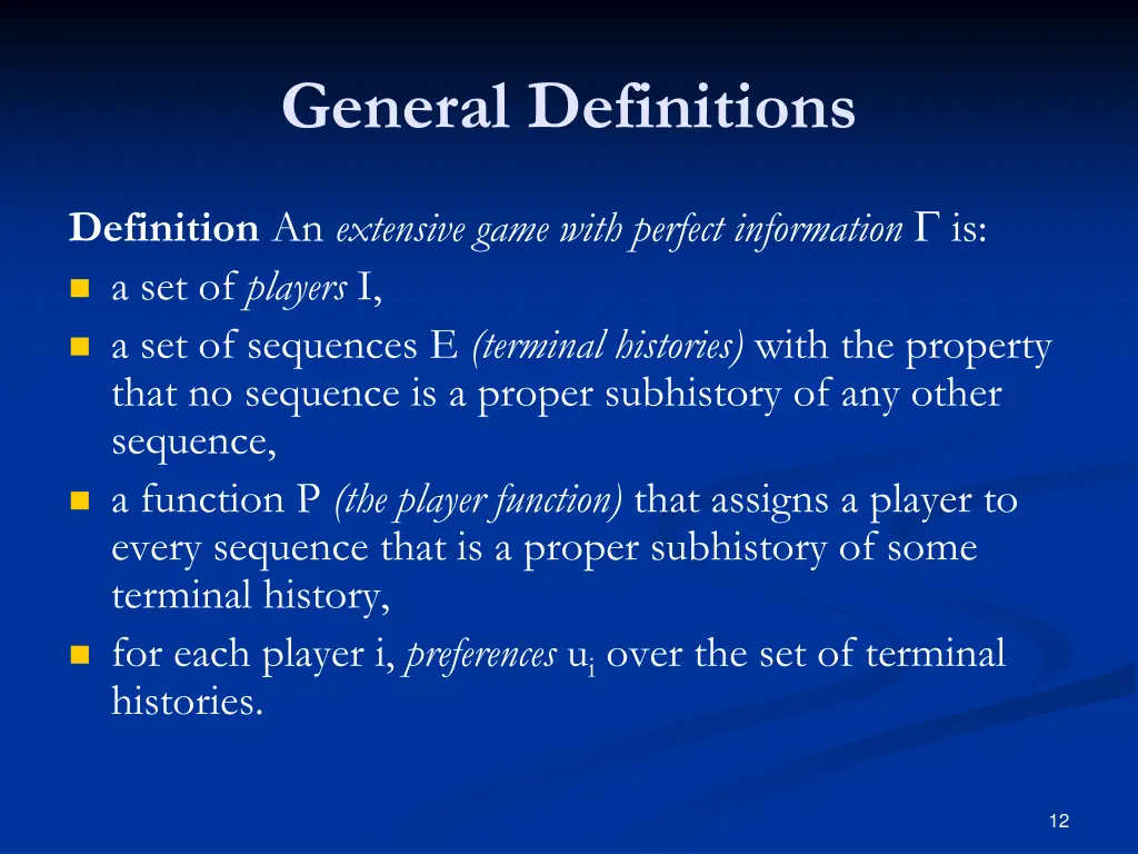 general definitions