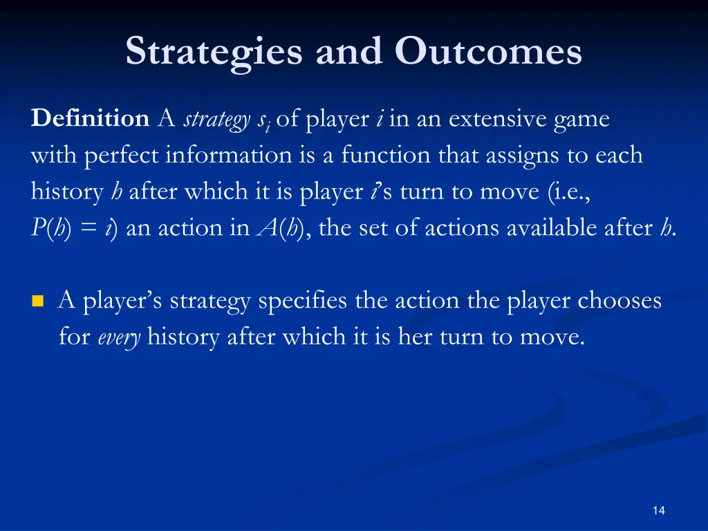 strategies and outcomes